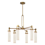Wynwood Chandelier Vintage Brass Glossy Opal By Alora