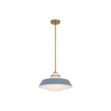 Xander Pendant 16" Vibrant Gold Blue & White
