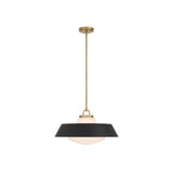 Xander Pendant 20" Vibrant Gold Black & White