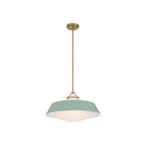 Xander Pendant 20" Vibrant Gold Green & White