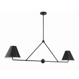 Xavier 54" Linear Chandelier 54'' Matte Black