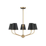 Xavier Chandelier 28" Vibrant Gold Black & White