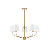 Xavier Chandelier 28" Vibrant Gold White