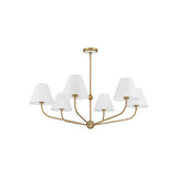 Xavier Chandelier 40" Vibrant Gold White
