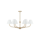Xavier Chandelier 40" Vibrant Gold White