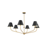 Xavier Chandelier 48" Vibrant Gold Black & White
