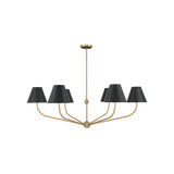 Xavier Chandelier 48" Vibrant Gold Black & White