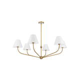 Xavier Chandelier 48" Vibrant Gold White