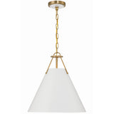 Xavier Pendant Medium Vibrant Gold By Crystorama - Side View