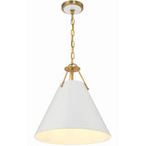 Xavier Pendant Medium Vibrant Gold By Crystorama - With Light