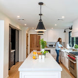 Xavier Pendant Small Matte Black By Crystorama - Lifetyle View1