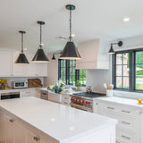 Xavier Pendant Small Matte Black By Crystorama - Lifestyle View