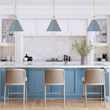 Xavier Pendant Small Vibrant Gold Blue By Crystorama - Lifestyle View