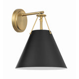 Xavier Sconce 10'' Vibrant Gold Black & White