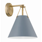 Xavier Sconce 10'' Vibrant Gold Blue & White