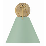 Xavier Sconce 10'' Vibrant Gold Green & White