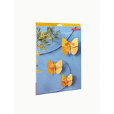 Yellow Butterflies Wall Art, Set of 3, flat-pack packaging