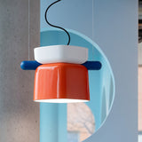 Yakitori Pendant Light Sand Grey Robot Blue By Ferroluce - Lifestyle View