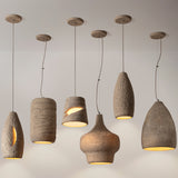 Yan Ceramic Pendant Light Ivory By Geo Contemporary - Lifestyle View1