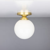 Yaounde Flush Globe Ceiling Light