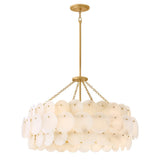 Yara Eight Light Chandelier - Piastra Gold