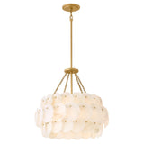 Yara Six Light Chandelier - Piastra Gold