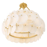 Yara Six Light Chandelier - Piastra Gold