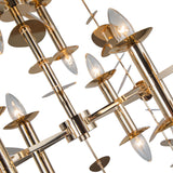 Yukari Chandelier Polished Brass By Alora Detailed View