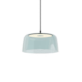 Yurei Pendant Light with Acrylic Shade By Koncept, Finish: Matte Black, Color: Blue Translucent