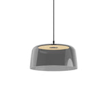 Yurei Pendant Light with Acrylic Shade By Koncept, Finish: Matte Black, Color: Dark Grey Translucent