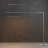 Z Bar Titan Floor Lamp Silver By Koncept - Lifestyle View1