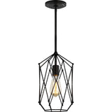 Zarra Lantern Pendant — 8", Midnight Black