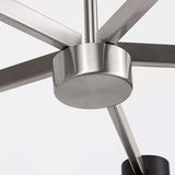 Zentro Eight Light Chandelier Brushed Nickel By Generation Lighting - Detailed View2