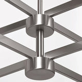 Zentro Eight Light Chandelier Brushed Nickel By Generation Lighting - Detailed View3