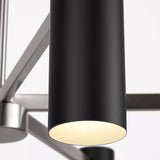 Zentro Eight Light Chandelier Brushed Nickel By Generation Lighting - Detailed View4