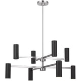 Zentro Eight Light Chandelier Brushed Nickel By Generation Lighting