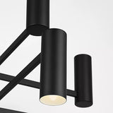 Zentro Eight Light Chandelier Midnight Black By Generation Lighting - Detailed View2