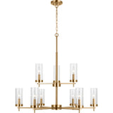 Zire Chandelier — 32", Satin Brass