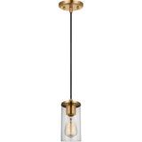 Zire Pendant — 4", Satin Brass
