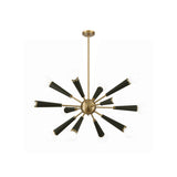Zodiac Chandelier 34'' Aged Brass