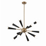 Zodiac Chandelier 34'' Aged Brass