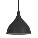 Zoe Ceramic Pendant Light by Geo Contemporary in Graphite ceramic with a black cord
