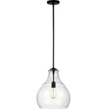 Zola Pendant — 13", Clear, Oil Rubbed Bronze