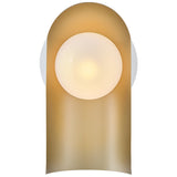 Zuri Wall Sconce Satin Off White By Lark Living - Front View2