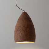 Zyon Ceramic Pendant Light Cynnamon By Geo Contemporary - Lifestyle View