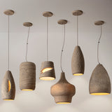 Zyon Ceramic Pendant Light Ivory By Geo Contemporary - Lifestyle View