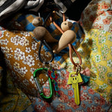 Kay Bojesen Bird Keychain, Silver/Black Leather By Kay Bojesen
