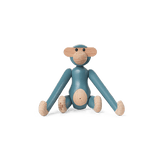 Kay Bojesen Vintage Monkey, Mini, Blue, H: 3.7" By Kay Bojesen