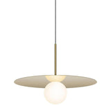 Bola Disc Pendant by Pablo, Finish: Brass, Size: Small, | Casa Di Luce Lighting