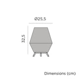 Conta Portable Lamp - Small, dimensions
